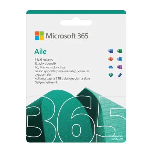 [6GQ-01958] 6GQ-01958 Microsoft 365 Aile Türkçe (1 Yıllık Lisans)